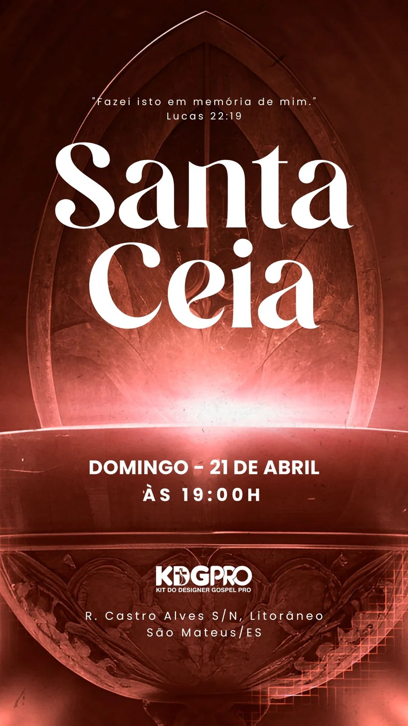 Santa Ceia do Senhor: Celebre a Redenção e Vida Eterna! | Culto de Ceia | Arte para Igreja Editável no Canva | Story Santa Ceia do Senhor: Celebre a Redenção e Vida Eterna! | Culto de Ceia | Arte para Igreja Editável no Canva | Story
