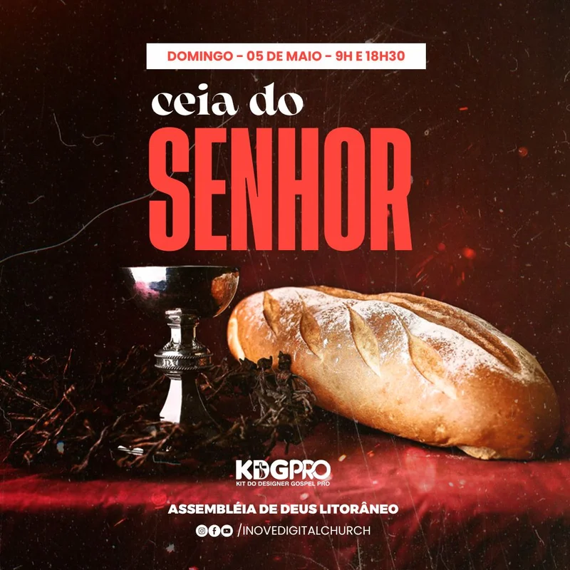 Ceia do Senhor: Comunhão Profunda e Renovação Espiritual! | Culto de Ceia | Arte para Igreja Editável no Canva | Feed Ceia do Senhor: Comunhão Profunda e Renovação Espiritual! | Culto de Ceia | Arte para Igreja Editável no Canva | Feed