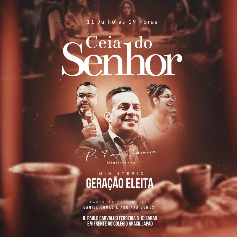 Ceia do Senhor HOJE: Lembre-se do Sacrifício e Fortaleça Sua Fé! | Culto de Ceia | Arte para Igreja Editável no Canva | Feed Ceia do Senhor HOJE: Lembre-se do Sacrifício e Fortaleça Sua Fé! | Culto de Ceia | Arte para Igreja Editável no Canva | Feed