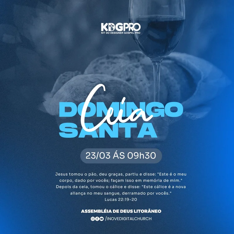 Domingo de Ceia: Renovação e Comunhão com Cristo! | Culto de Ceia | Arte para Igreja Editável no Canva | Feed Domingo de Ceia: Renovação e Comunhão com Cristo! | Culto de Ceia | Arte para Igreja Editável no Canva | Feed