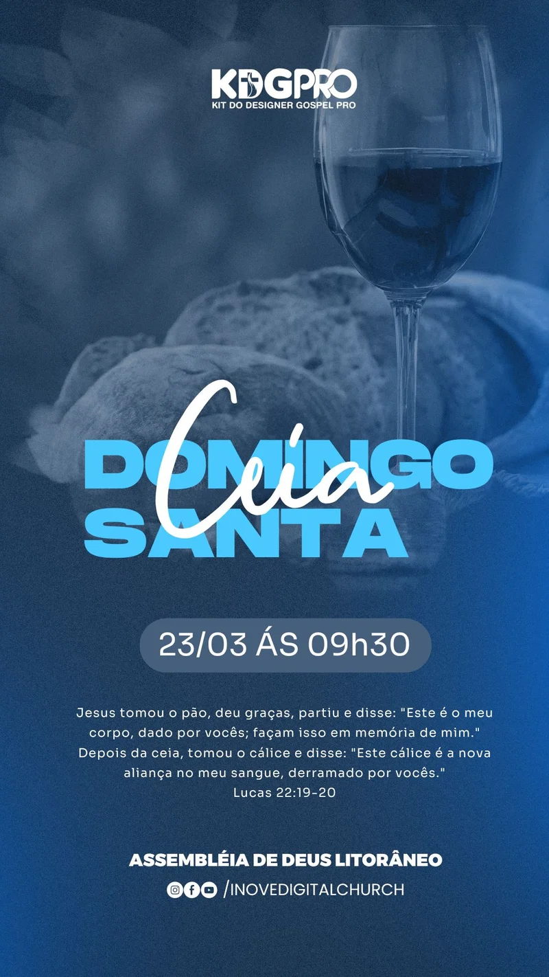 Domingo de Ceia: Renovação e Comunhão com Cristo! | Culto de Ceia | Arte para Igreja Editável no Canva | Story Domingo de Ceia: Renovação e Comunhão com Cristo! | Culto de Ceia | Arte para Igreja Editável no Canva | Story