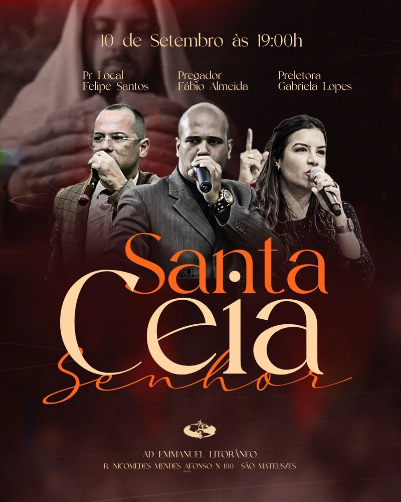 Culto de Santa Ceia do Senhor: Celebre a Redenção Eterna! | Culto de Ceia | Arte para Igreja Editável no Canva | Cartaz Culto de Santa Ceia do Senhor: Celebre a Redenção Eterna! | Culto de Ceia | Arte para Igreja Editável no Canva | Cartaz