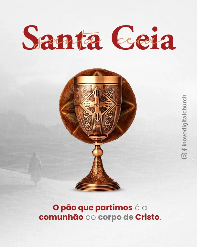 Culto de Santa Ceia HOJE: Participe da Mesa de Bênçãos! | Culto de Ceia | Arte para Igreja Editável no Canva | Cartaz Culto de Santa Ceia HOJE: Participe da Mesa de Bênçãos! | Culto de Ceia | Arte para Igreja Editável no Canva | Cartaz