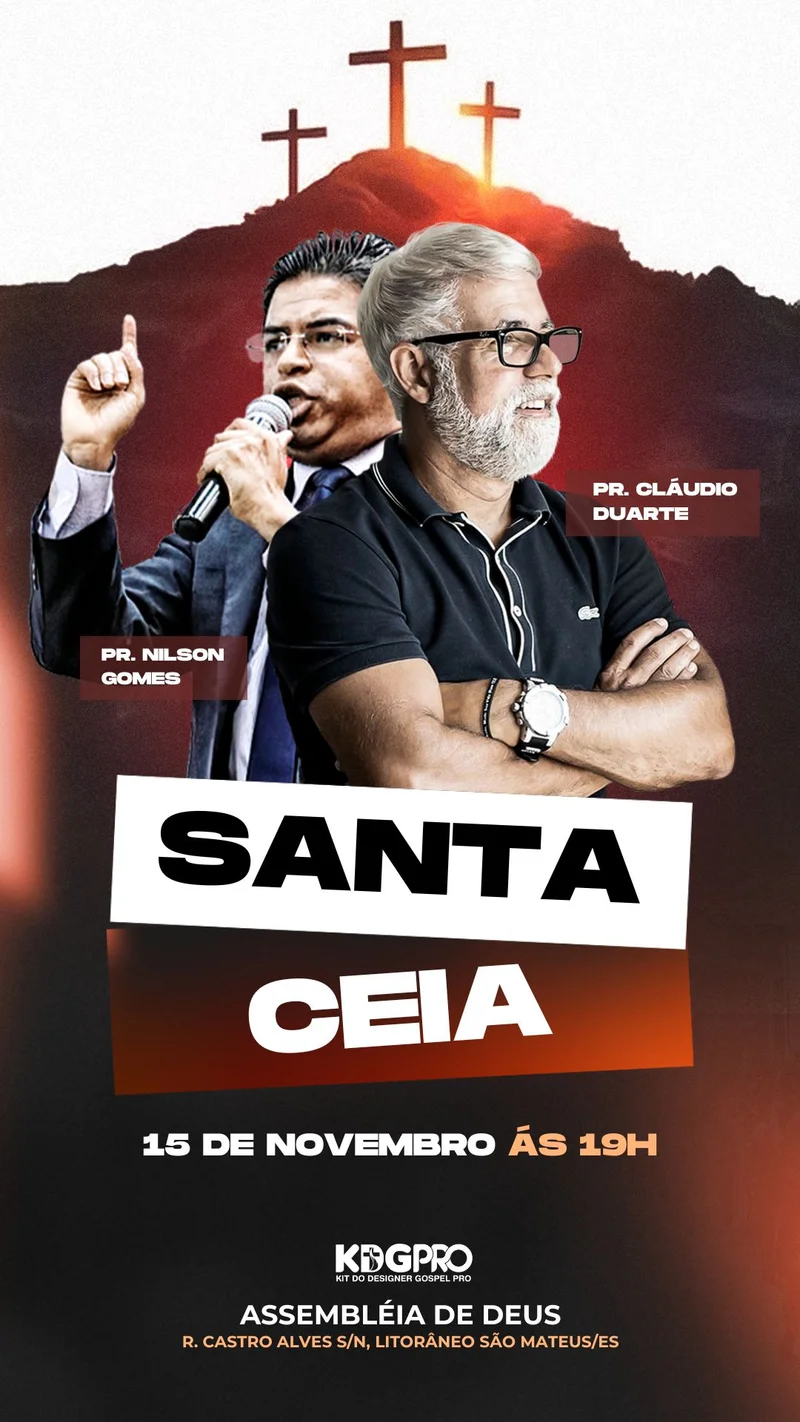 Santa Ceia Assembleia de Deus HOJE: Participe da Mesa do Senhor! | Culto de Ceia | Arte para Igreja Editável no Canva | Story Santa Ceia Assembleia de Deus HOJE: Participe da Mesa do Senhor! | Culto de Ceia | Arte para Igreja Editável no Canva | Story