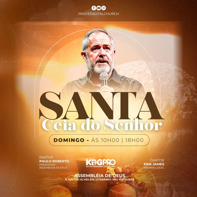 Santa Ceia do Senhor HOJE: Lembre-se do Sacrifício e Fortaleça Sua Fé! | Culto de Ceia | Arte para Igreja Editável no Canva | Feed Santa Ceia do Senhor HOJE: Lembre-se do Sacrifício e Fortaleça Sua Fé! | Culto de Ceia | Arte para Igreja Editável no Canva | Feed