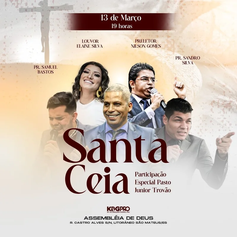 Culto de Santa: Fortalecimento da Fé e Comunhão em Cristo! | Culto de Ceia | Arte para Igreja Editável no Canva | Feed Culto de Santa: Fortalecimento da Fé e Comunhão em Cristo! | Culto de Ceia | Arte para Igreja Editável no Canva | Feed