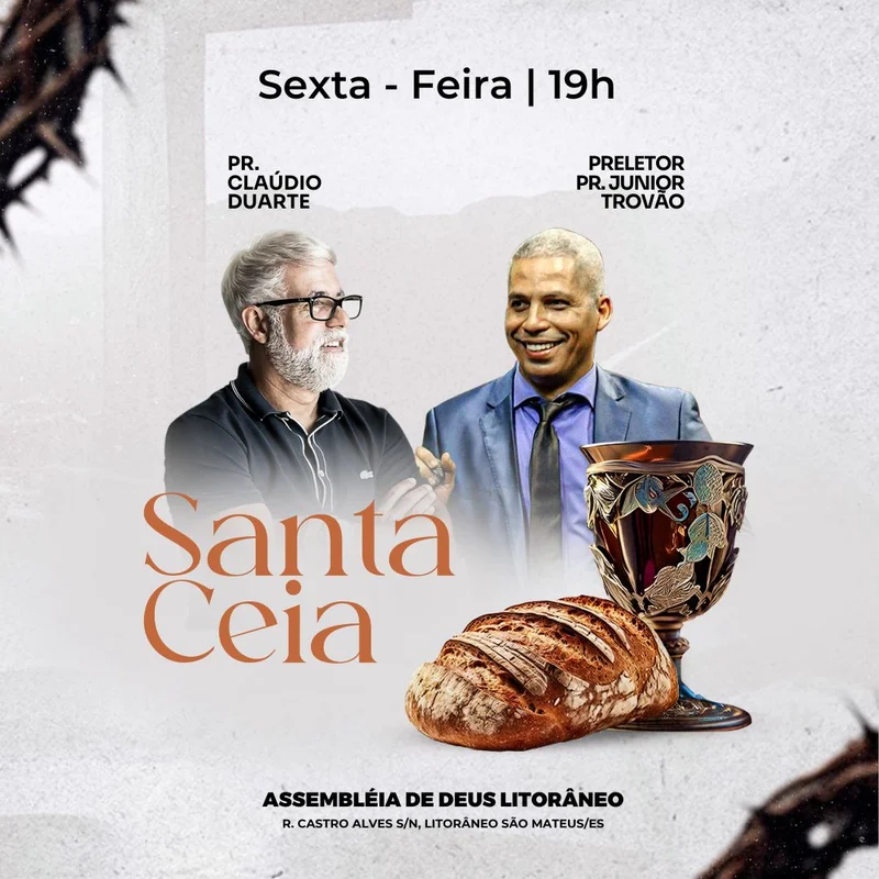 Santa Ceia | Culto de Ceia | Arte para Igreja Editável no Canva | Feed Santa Ceia | Culto de Ceia | Arte para Igreja Editável no Canva | Feed