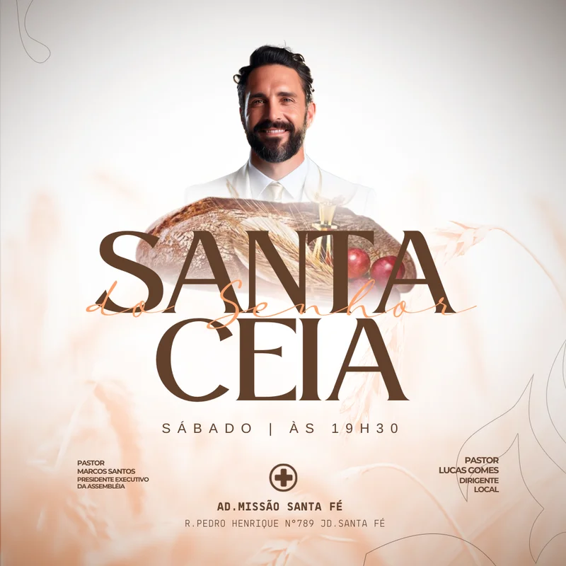 Culto de Santa Ceia – Ceia do Senhor | Culto de Ceia | Arte para Igreja Editável no Canva | Feed Culto de Santa Ceia – Ceia do Senhor | Culto de Ceia | Arte para Igreja Editável no Canva | Feed