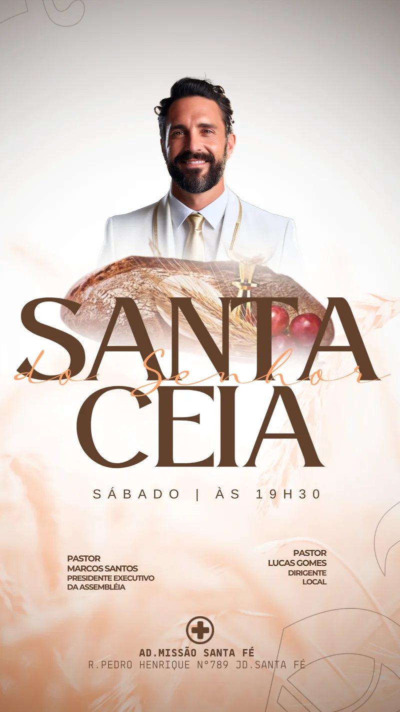 Culto de Santa Ceia – Ceia do Senhor | Culto de Ceia | Arte para Igreja Editável no Canva | Story Culto de Santa Ceia – Ceia do Senhor | Culto de Ceia | Arte para Igreja Editável no Canva | Story