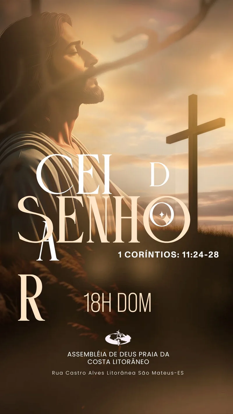 Ceia do Senhor | Culto de Ceia | Arte para Igreja Editável no Canva | Story Ceia do Senhor | Culto de Ceia | Arte para Igreja Editável no Canva | Story