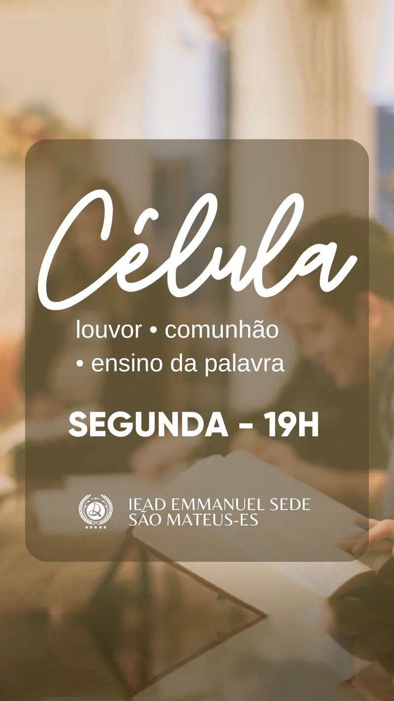 Célula – Louvor e Comunhão | Culto de Célula | Arte para Igreja Editável no Canva | Story Célula – Louvor e Comunhão | Culto de Célula | Arte para Igreja Editável no Canva | Story