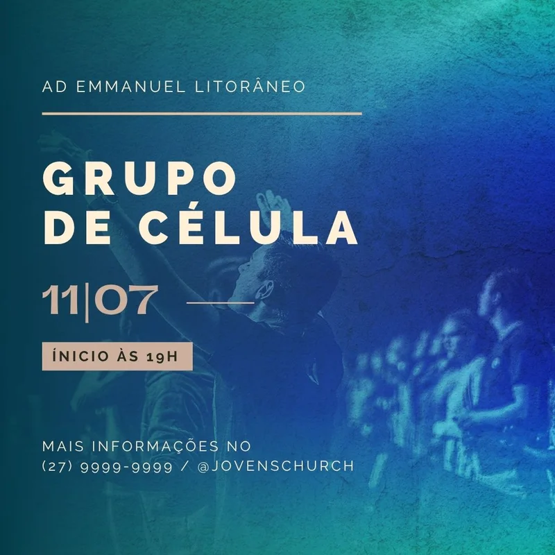 Grupo de Célula | Culto de Célula | Arte para Igreja Editável no Canva | Feed Grupo de Célula | Culto de Célula | Arte para Igreja Editável no Canva | Feed