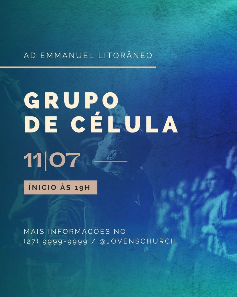 Grupo de Célula | Culto de Célula | Arte para Igreja Editável no Canva | Cartaz Grupo de Célula | Culto de Célula | Arte para Igreja Editável no Canva | Cartaz