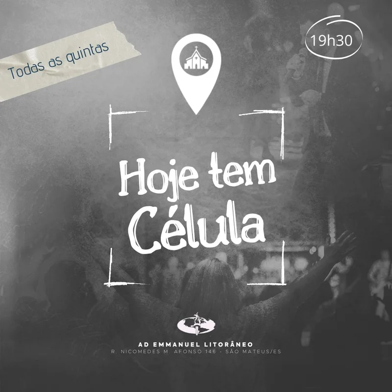 Hoje Tem Célula | Culto de Célula | Arte para Igreja Editável no Canva | Feed Hoje Tem Célula | Culto de Célula | Arte para Igreja Editável no Canva | Feed