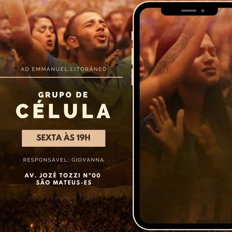 Grupo de Célula | Culto de Célula | Arte para Igreja Editável no Canva | Feed Grupo de Célula | Culto de Célula | Arte para Igreja Editável no Canva | Feed