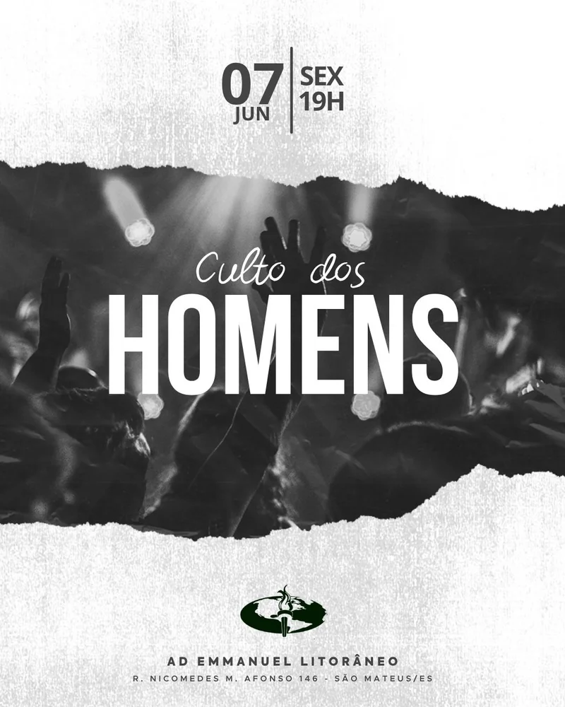Culto de Homens – Varões de Deus | Culto de Homens | Arte para Igreja Editável no Canva | Cartaz Culto de Homens – Varões de Deus | Culto de Homens | Arte para Igreja Editável no Canva | Cartaz