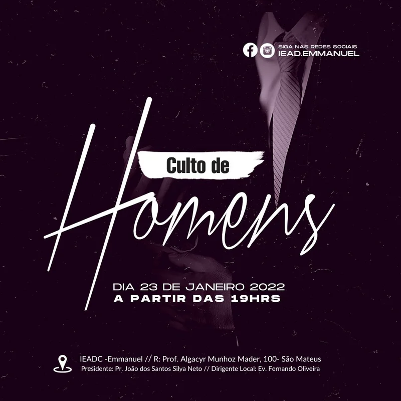 Culto de Varões/Homens | Culto de Homens | Arte para Igreja Editável no Canva | Feed Culto de Varões/Homens | Culto de Homens | Arte para Igreja Editável no Canva | Feed