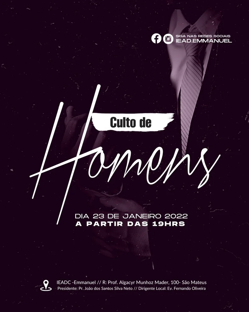 Culto de Varões/Homens | Culto de Homens | Arte para Igreja Editável no Canva | Cartaz Culto de Varões/Homens | Culto de Homens | Arte para Igreja Editável no Canva | Cartaz