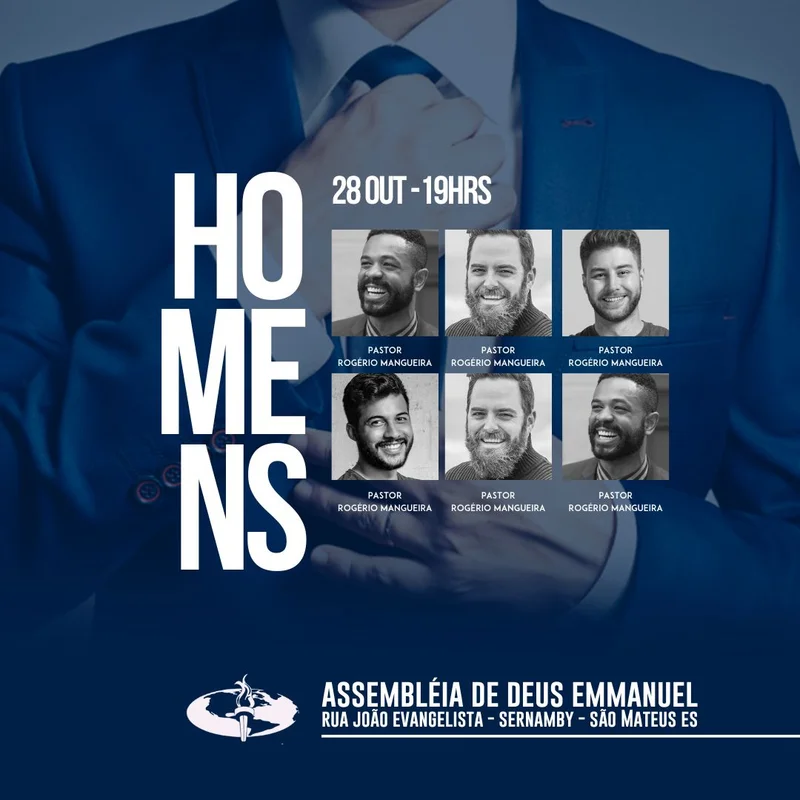 Culto de Homens – Assembleia de Deus Emmanuel | Culto de Homens | Arte para Igreja Editável no Canva | Feed Culto de Homens – Assembleia de Deus Emmanuel | Culto de Homens | Arte para Igreja Editável no Canva | Feed