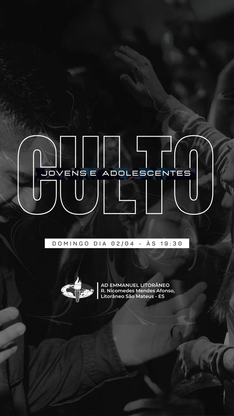 Conferência de Jovens | Culto de Célula | Arte para Igreja Editável no Canva | Story