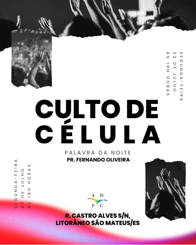 Célula: Palavra da Noite para Fortalecer Sua Fé! | Culto de Célula | Arte para Igreja Editável no Canva | Cartaz