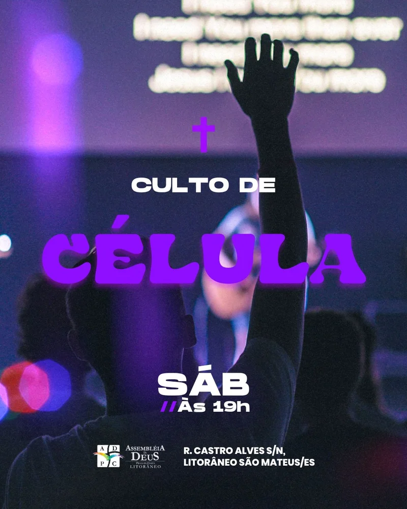 Culto de Célula HOJE: Conecte-se e Seja Edificado! | Culto de Célula | Arte para Igreja Editável no Canva | Cartaz