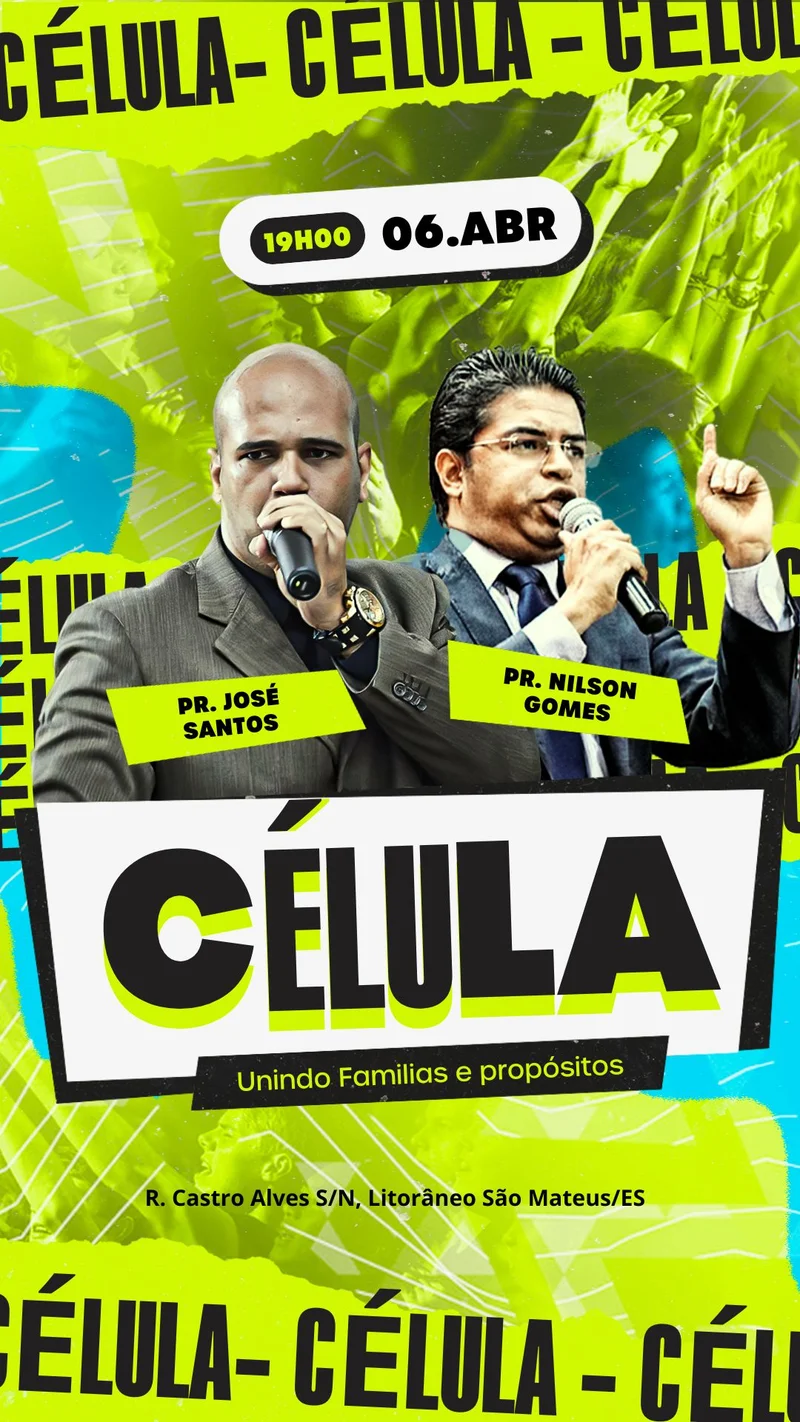 Culto de Célula: Fortalecendo Laços e a Palavra de Deus! | Culto de Célula | Arte para Igreja Editável no Canva | Story