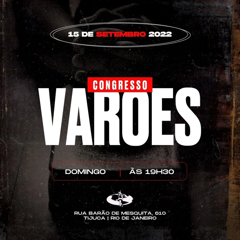 Congresso de Varões – Setembro | Culto de Homens | Arte para Igreja Editável no Canva | Feed Congresso de Varões – Setembro | Culto de Homens | Arte para Igreja Editável no Canva | Feed
