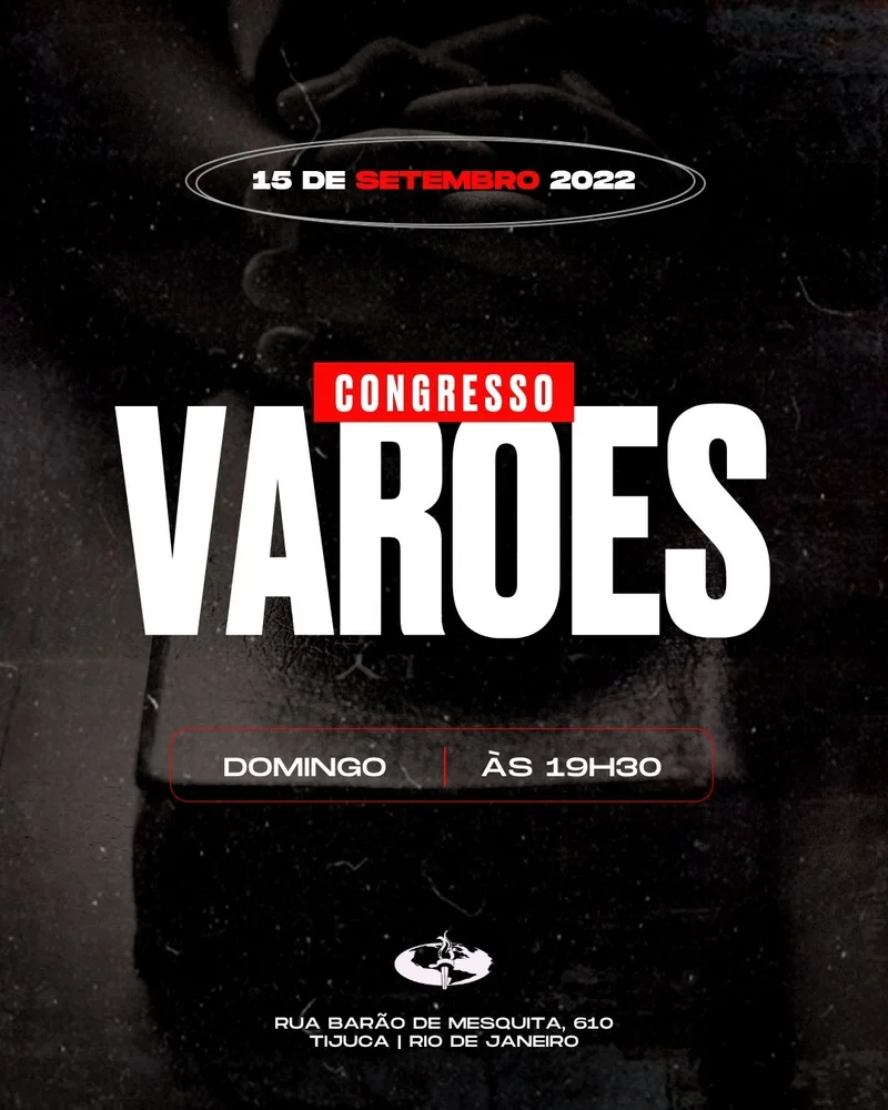 Congresso de Varões – Setembro | Culto de Homens | Arte para Igreja Editável no Canva | Cartaz Congresso de Varões – Setembro | Culto de Homens | Arte para Igreja Editável no Canva | Cartaz