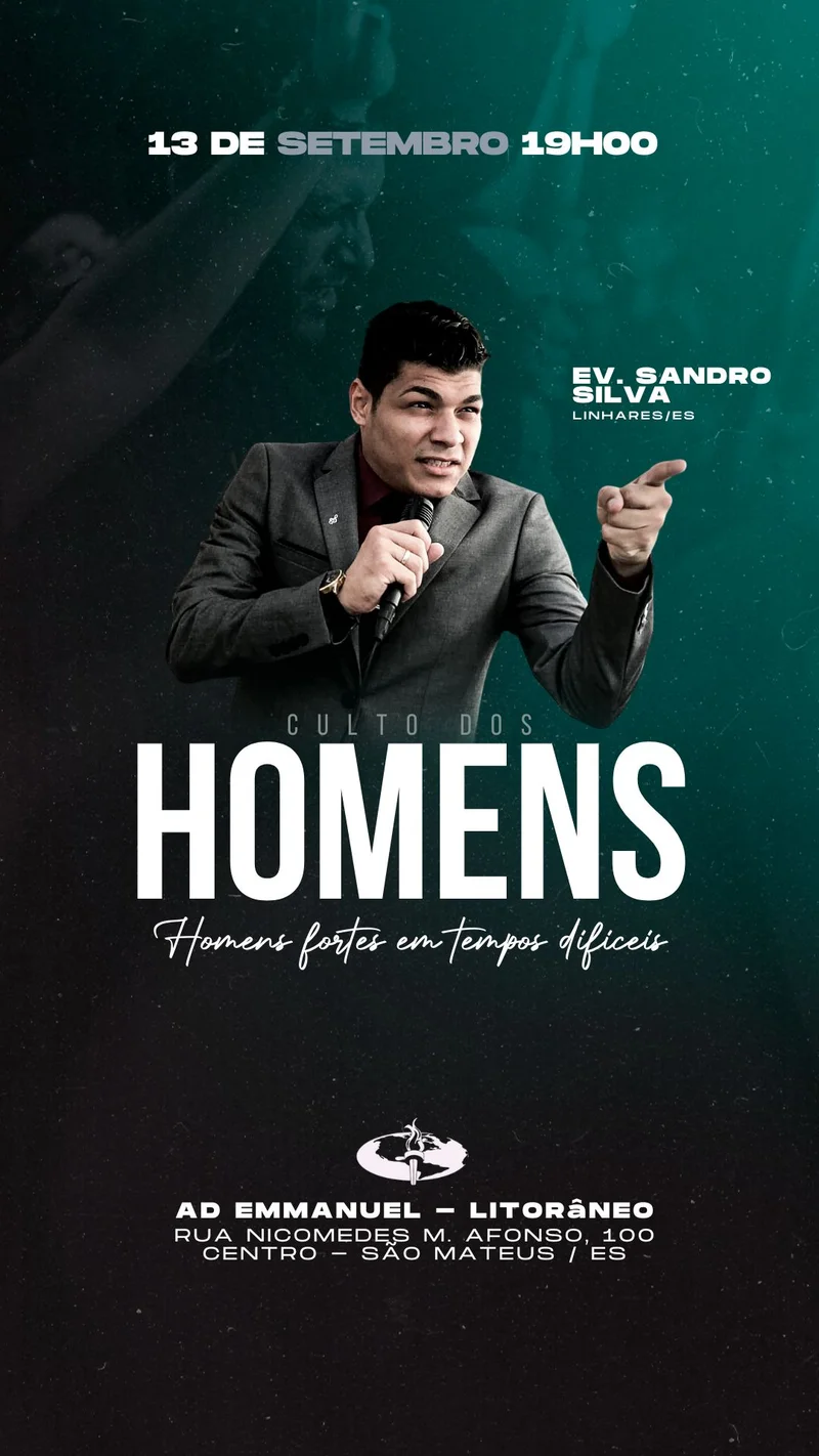 Homens Fortes em Tempos Difíceis | Culto de Homens | Arte para Igreja Editável no Canva | Story Homens Fortes em Tempos Difíceis | Culto de Homens | Arte para Igreja Editável no Canva | Story