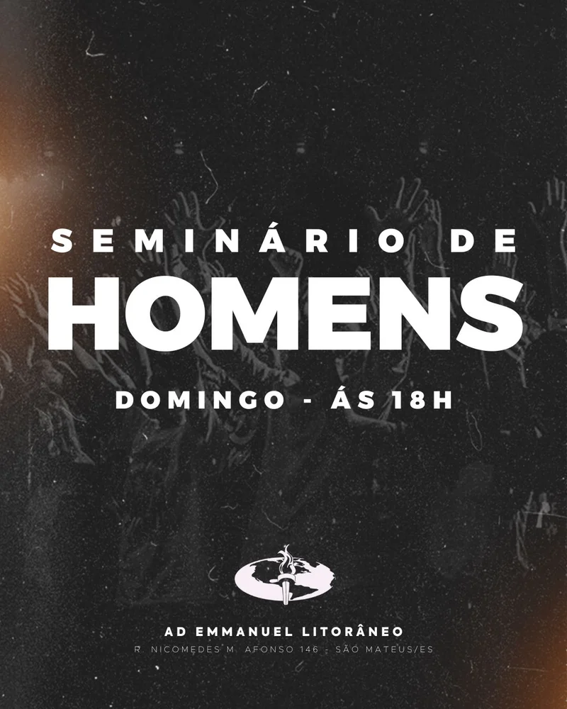 Seminário de Homens | Culto de Homens | Arte para Igreja Editável no Canva | Cartaz Seminário de Homens | Culto de Homens | Arte para Igreja Editável no Canva | Cartaz