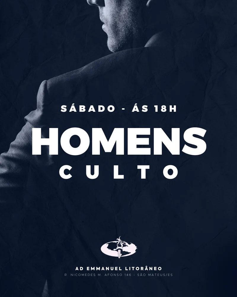 Culto de Homens – AD Emmanuel | Culto de Homens | Arte para Igreja Editável no Canva | Cartaz Culto de Homens – AD Emmanuel | Culto de Homens | Arte para Igreja Editável no Canva | Cartaz