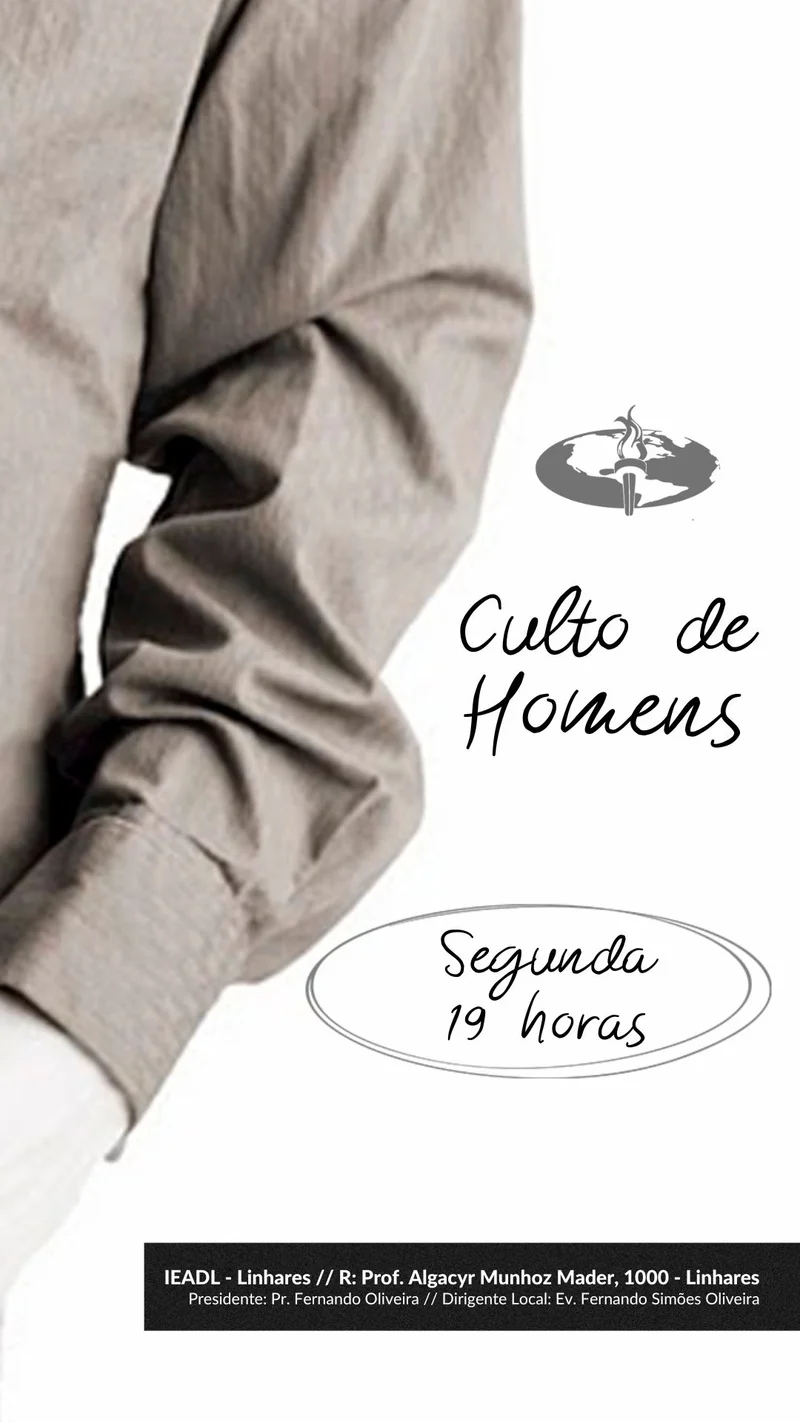 Culto de Homens | Arte para Igreja Editável no Canva | Story Culto de Homens | Arte para Igreja Editável no Canva | Story