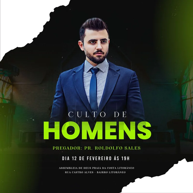 Culto de Varões – Pregador Rolfo Sales | Culto de Homens | Arte para Igreja Editável no Canva | Feed Culto de Varões – Pregador Rolfo Sales | Culto de Homens | Arte para Igreja Editável no Canva | Feed