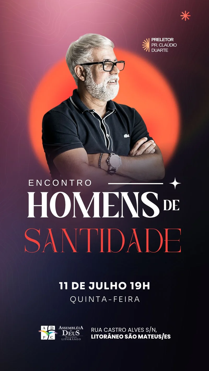 Encontro de Homens Gospel – Fé Força e Propósito | Culto de Homens | Arte para Igreja Editável no Canva | Story