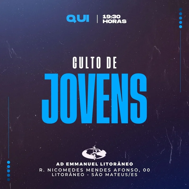 Culto de Jovens – AD Emmanuel | Culto de Jovens | Arte para Igreja Editável no Canva | Feed Culto de Jovens – AD Emmanuel | Culto de Jovens | Arte para Igreja Editável no Canva | Feed