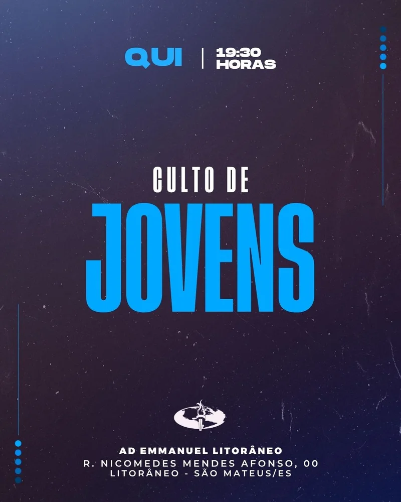 Culto de Jovens – AD Emmanuel | Culto de Jovens | Arte para Igreja Editável no Canva | Cartaz Culto de Jovens – AD Emmanuel | Culto de Jovens | Arte para Igreja Editável no Canva | Cartaz