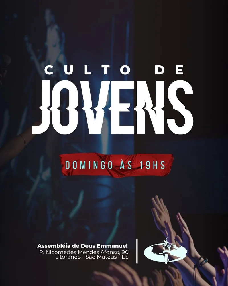 Culto de Jovens – Domingo | Culto de Jovens | Arte para Igreja Editável no Canva | Cartaz Culto de Jovens – Domingo | Culto de Jovens | Arte para Igreja Editável no Canva | Cartaz