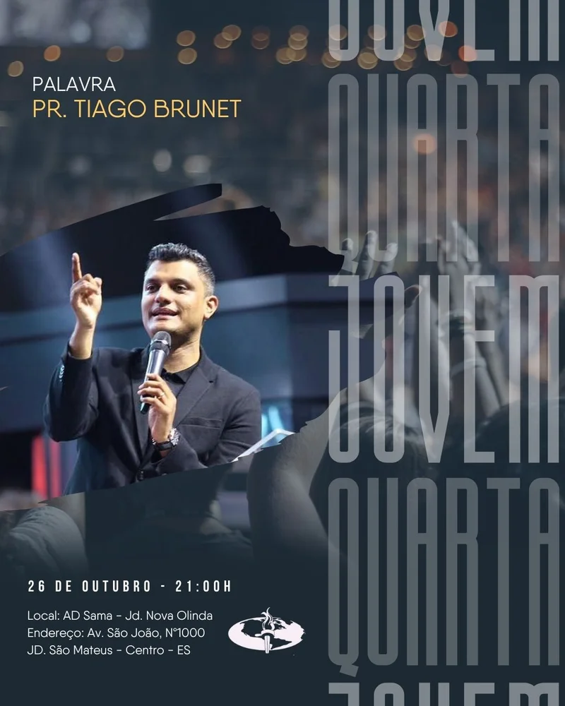 Quarta Jovem | Culto de Jovens | Arte para Igreja Editável no Canva | Cartaz Quarta Jovem | Culto de Jovens | Arte para Igreja Editável no Canva | Cartaz