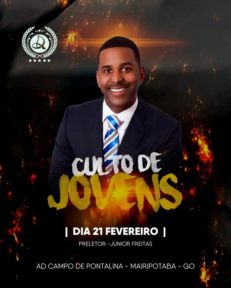 Culto de Jovens – Assembleia de Deus | Culto de Jovens | Arte para Igreja Editável no Canva | Cartaz Culto de Jovens – Assembleia de Deus | Culto de Jovens | Arte para Igreja Editável no Canva | Cartaz