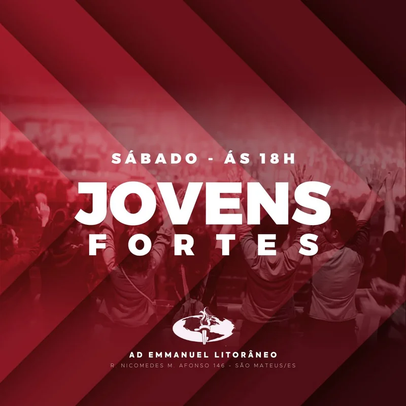 Jovens Fortes | Culto de Jovens | Arte para Igreja Editável no Canva | Feed Jovens Fortes | Culto de Jovens | Arte para Igreja Editável no Canva | Feed