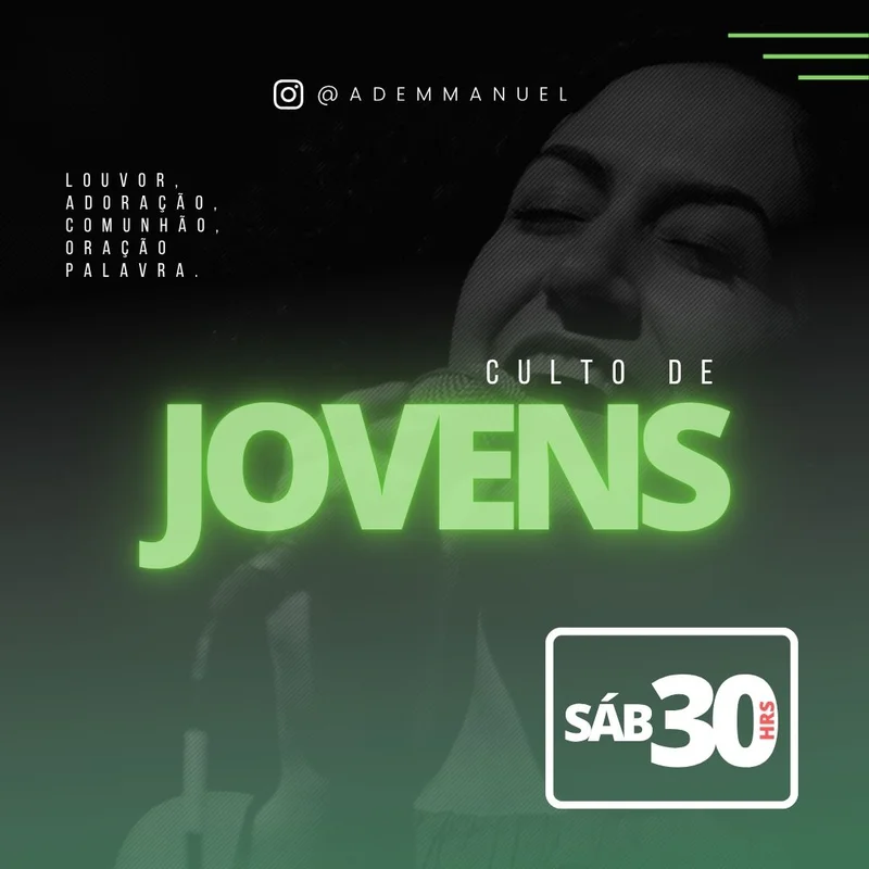Culto de Jovens – Louvor e Adoração | Culto de Jovens | Arte para Igreja Editável no Canva | Feed Culto de Jovens – Louvor e Adoração | Culto de Jovens | Arte para Igreja Editável no Canva | Feed