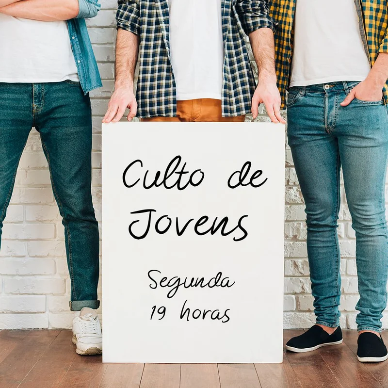 Culto de Jovens | Arte para Igreja Editável no Canva | Feed Culto de Jovens | Arte para Igreja Editável no Canva | Feed