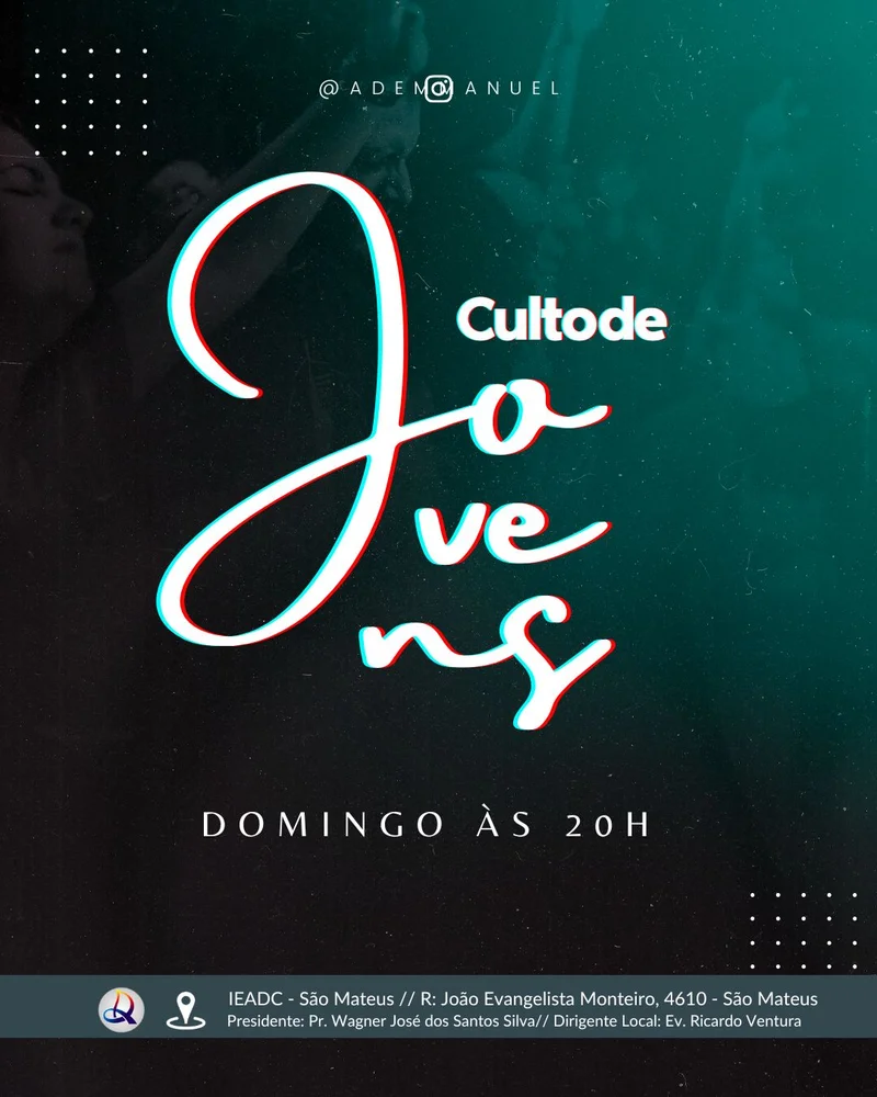 Culto de Jovens – Domingo | Culto de Jovens | Arte para Igreja Editável no Canva | Cartaz Culto de Jovens – Domingo | Culto de Jovens | Arte para Igreja Editável no Canva | Cartaz