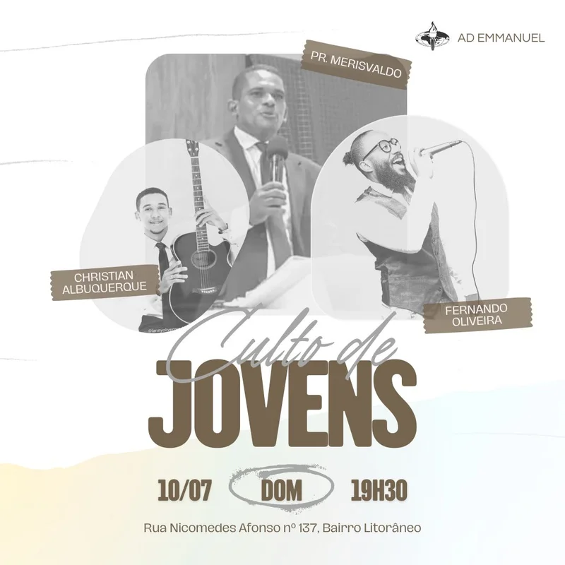Culto de Jovens – AD Emmanuel Igrejas | Culto de Jovens | Arte para Igreja Editável no Canva | Feed Culto de Jovens – AD Emmanuel Igrejas | Culto de Jovens | Arte para Igreja Editável no Canva | Feed