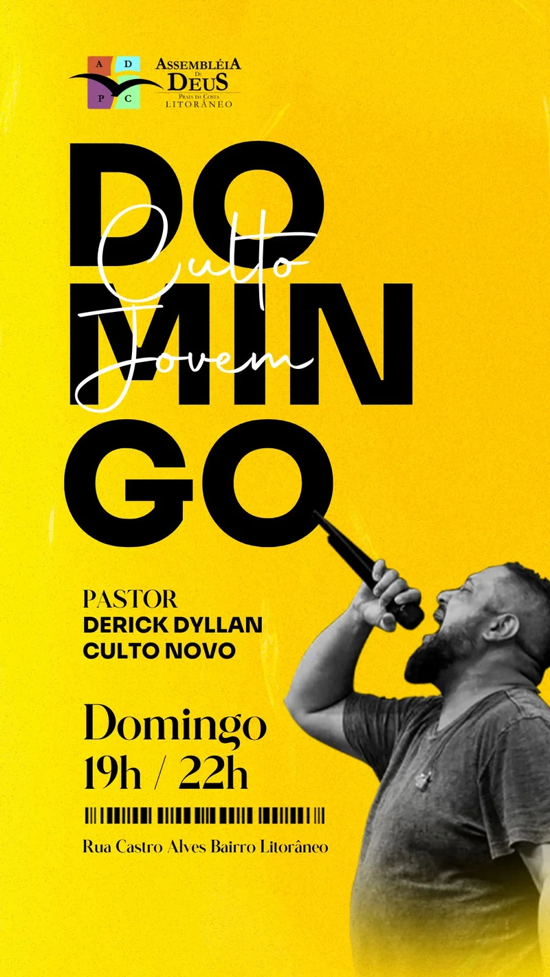 Culto Jovem – Culto de Domingo | Culto de Jovens | Arte para Igreja Editável no Canva | Story Culto Jovem – Culto de Domingo | Culto de Jovens | Arte para Igreja Editável no Canva | Story