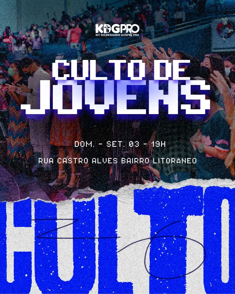 Culto de Domingo – Louvor e Comunhão | Culto de Jovens | Arte para Igreja Editável no Canva | Cartaz Culto de Domingo – Louvor e Comunhão | Culto de Jovens | Arte para Igreja Editável no Canva | Cartaz
