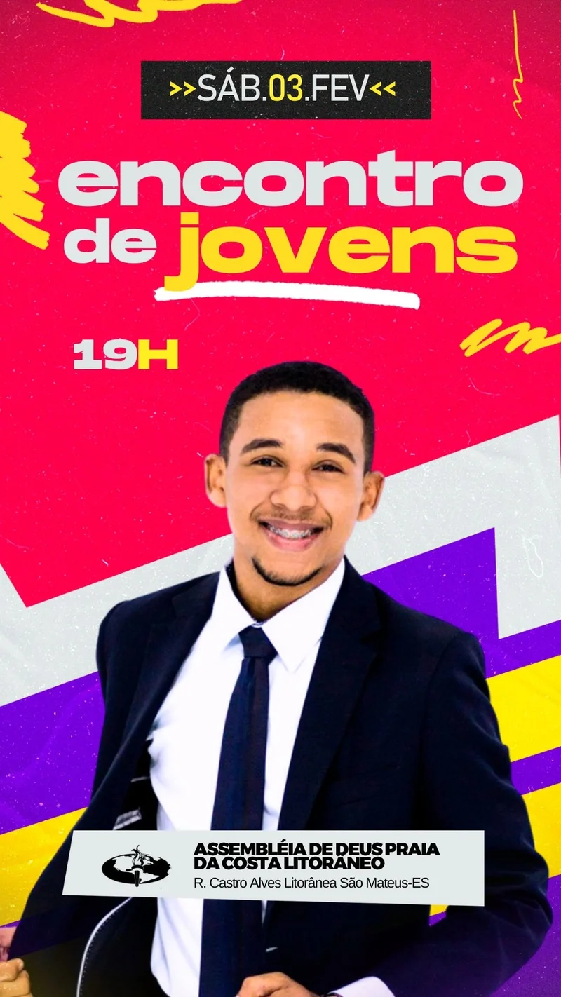 Encontro de Jovens – Evento de Sábado | Culto de Jovens | Arte para Igreja Editável no Canva | Story Encontro de Jovens – Evento de Sábado | Culto de Jovens | Arte para Igreja Editável no Canva | Story