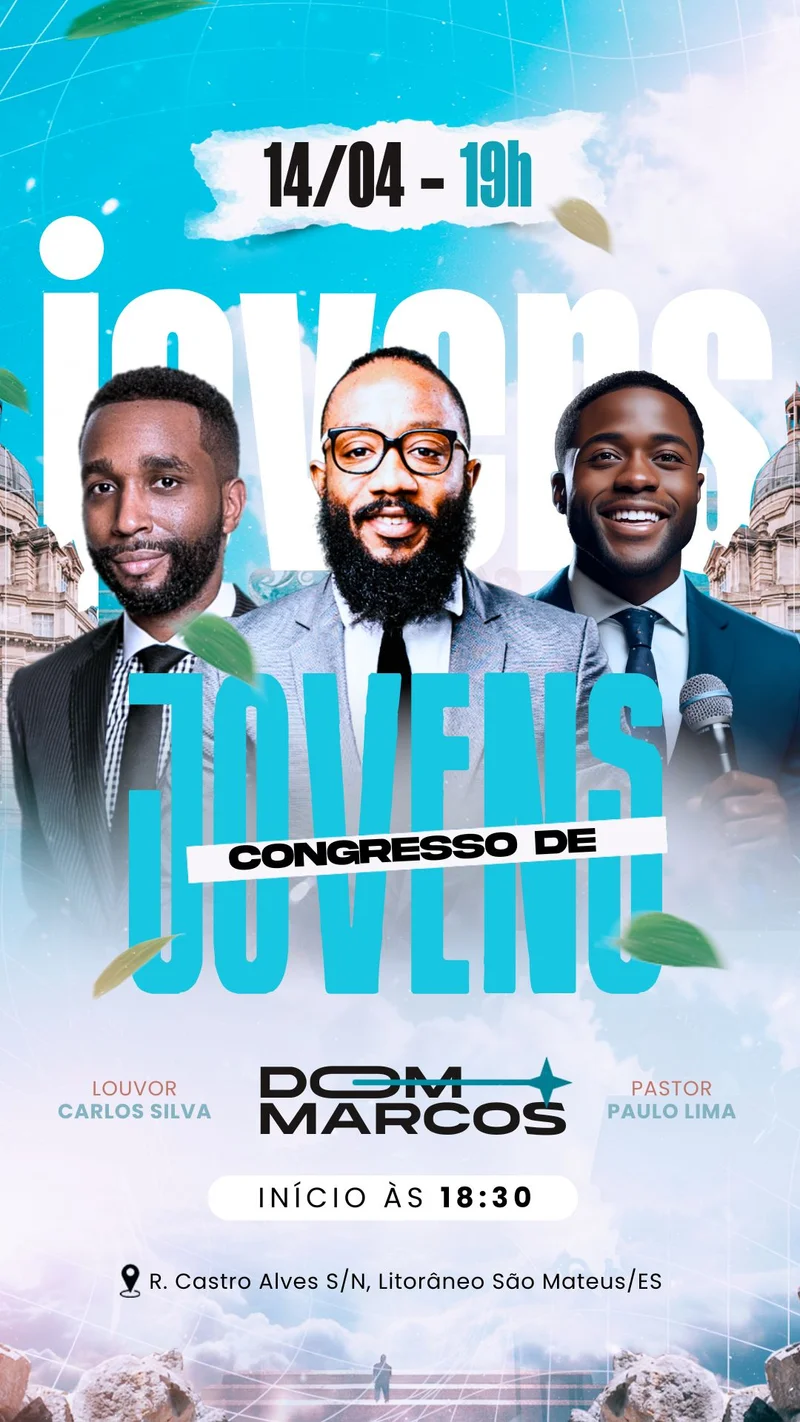 Congresso de Jovens – Louvor e Palavra | Culto de Jovens | Arte para Igreja Editável no Canva | Story Congresso de Jovens – Louvor e Palavra | Culto de Jovens | Arte para Igreja Editável no Canva | Story