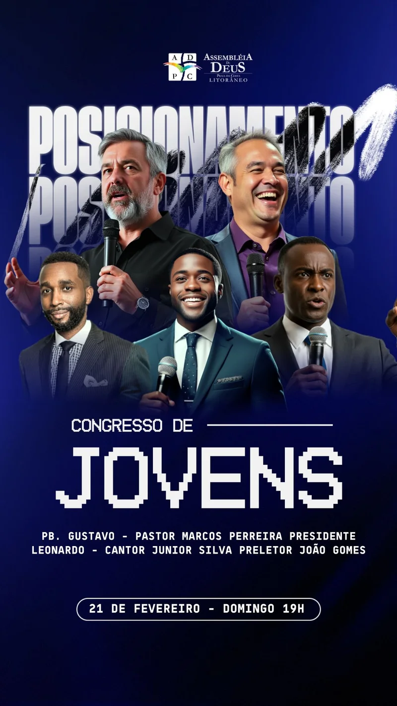 Congresso de Jovens | Culto de Jovens | Arte para Igreja Editável no Canva | Story